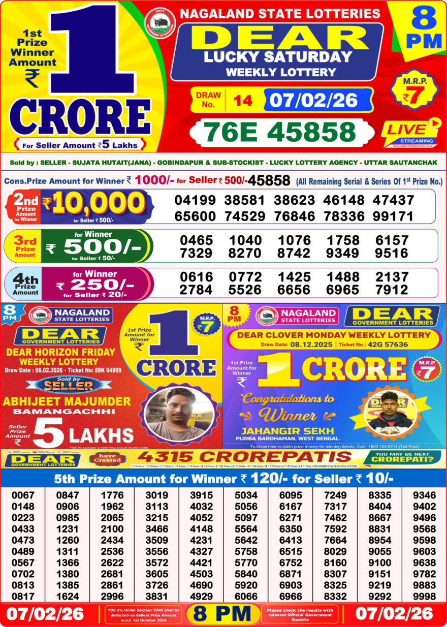 Dear Lottery Sambad 8 PM Result Today | 07-02-2026 img 20260207 wa0033.jpg